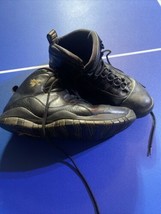 Nike Air Jordan 10 X Retro NYC Black Gold Mens Size 14 Sneaker Shoes 310805-012 - £53.81 GBP