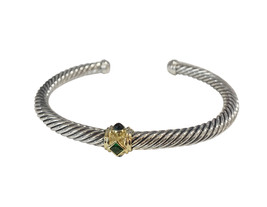 David Yurman Renaissance Bracelet with Chrome Diopside, Hampton Blue Top... - $525.00