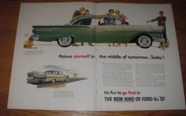1957 Ford Fairlane 500 Club Victoria Ad - Picture yourself in the middle - £14.73 GBP