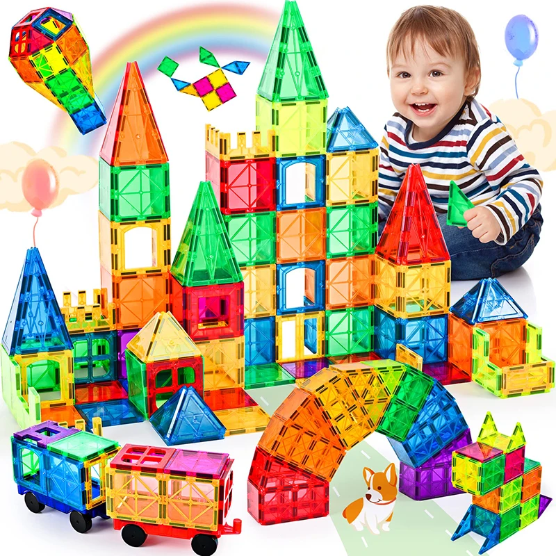 82-32PCS Big Size Kids Magnet Toys Magnetic Tiles Constructor Designer Building - £38.77 GBP+
