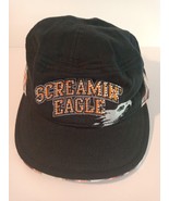 Harley Davidson Screamin Eagle Plaid Rhinestone Shield Black Orange Hat ... - $223.14 MXN