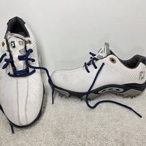 FootJoy Junior Golf Shoes Youth US 1M White Blue Spiked Athletic Lace Up... - $17.81