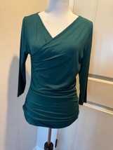 Vince Camuto Green Jersey Wrap Top SZ M NWOT - $58.41