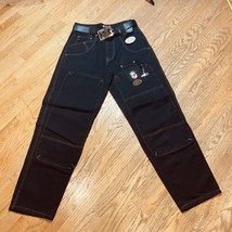 Vintage Corniche Streetwear Belted Jeans Men’s Size 33x33 Lock And Key R... - £70.79 GBP
