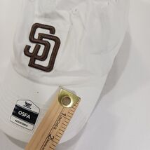 Fan Favorite MLB San Diego Padres Back Strap With Buckle White Baseball Cap Hat image 2