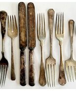 Silverplate W.M. Rogers Flatware Lot of 10 Mixed Utensils Antique c1940s... - $642.61 MXN