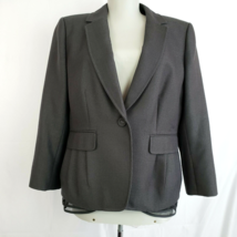 Ann Taylor Loft Charcoal grey Blazer Jacket Womens size 10 - £15.73 GBP