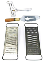 Vintage Cheese Slicers Graters Set Of 4 Charcuterie - £12.43 GBP
