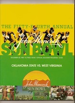 1987 Sun Bowl game Program Oklahoma State Cowboys West Virginia Mountaineers - £116.75 GBP