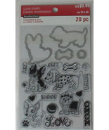 Recollections Valentine&#39;s Day Stamp &amp; Die Set 20 pieces Puppy Love Woof ... - £17.93 GBP