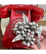 BIG Silver Bouquet Brooch Pin Daisy Pin circa 1940 - AMAZING SILVER GIFT... - $13,209.75 MXN