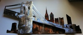 New York City  - Brooklyn Bridge-- Metal Wall art Sculpture 24 1/2&quot; x 12... - £113.55 GBP