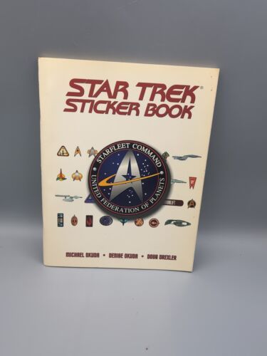Primary image for Star Trek Sticker Book by Okuda Michael 1999 95% Complete Badges Insignia READ