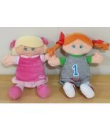 Trudi Pair of Rag Doll Girl Plush Stuffed Toy Dolls Pigtails - $29.69