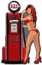 Cali Pin-Up Gas Pump ( laser cut ) Metal Sign - $69.95