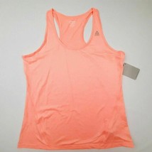 Reebok Women&#39;s Racerback Running Tank Top Size XL Bright Orange TG15 - $19.79