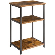Side Table,3-Tier End Table, Industrial Nightstand Small Table With Storage Shel - $55.99