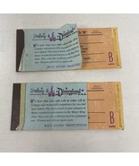 Lot  of 2 1960s Disneyland Adult Ticket Book Booklet Stubs B Coupon Disney - $34.64