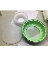 Vintage Tupperware Jel-Ring 3-piece Jello Mold Set - Jadite Green 1201~1... - $150.53 MXN