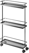 Yamazaki Home Kitchen Storage Portable Organizer Shelves | Steel |, Black - £64.25 GBP