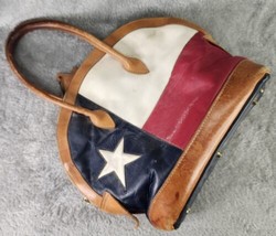 South Texas Handbags Womens Leather Red White Blue Texas Star Flag San A... - £28.48 GBP