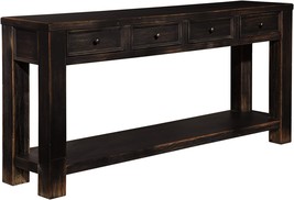 Signature Design by Ashley Gavelston Rustic Sofa Table with 4 Drawers and Lower - £304.52 GBP