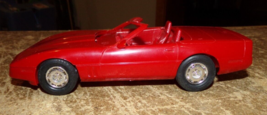 1/24 1987 plastic red corvette car no windshield good used - $9.89