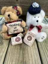 Boyds Bears Plush Boo Boo Bear Get Well Soon &amp; Cher N Hugs Thinking of you Bears - £9.11 GBP