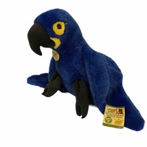 Hyacinth Macaw 12&quot; Wild Republic Cuddlekin plush stuffed animal bird parrot blue - £21.18 GBP