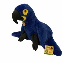 Hyacinth Macaw 12&quot; Wild Republic Cuddlekin plush stuffed animal bird parrot blue - £20.13 GBP