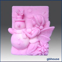 egbhouse, Frosty, Fairy of the Snowman 2D Silicone Soap / Plaster / clay Mold - £21.49 GBP