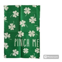 St. Patrick&#39;s Day Garden Flag 12x18 Green Shamrock Leaf Clover Irish Pin... - $9.88