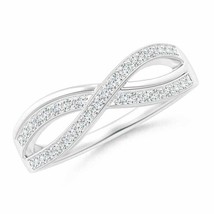 ANGARA Pave Set Natural Diamond Infinity Ring in 14K Gold (Grade-GVS2, 0.22 Ctw) - £904.15 GBP