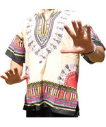 Mens BEIGE Dashiki Shirt African Blouse Top Rap Rapper ~ FAST SHIPPING - $16.44 CAD