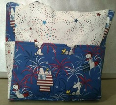snoopy fireworks stars flag peanuts woodstock america purse project bag handmade - £29.21 GBP