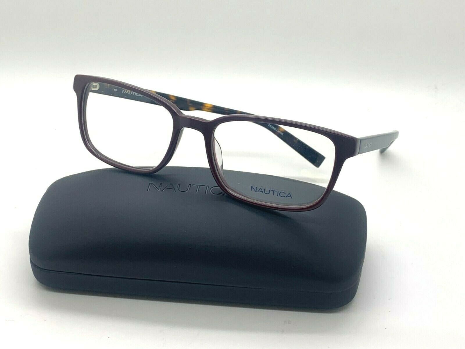 New Nautica N 8144 610 BURGUNDY Eyeglasses 55-18-140MM /CASE - $48.47