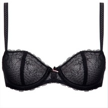 Chantelle Le Marais Balcony Black Lace Bra 36C C27350 - £26.83 GBP