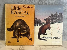 VTG Lot of (2) Animal Kids Books- Follow a Fisher &amp; Little Rascal Paperback - £5.87 GBP