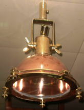 Marine-Inspired Elegance: Smooth Copper and Brass Replica Pendant/Ceilin... - £169.27 GBP