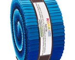 Jelly Roll Kona Cotton Solids Waterfall Palette Blues Fabric Roll-Ups M5... - $30.97