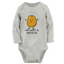 I&#39;m Just A Potato Funny Romper Baby Bodysuits Newborn Jumpsuit One-Piece Outfits - £8.66 GBP