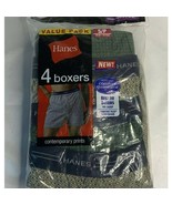 Hanes Mens Boxer Briefs 2-4pks Regular Length Contemporary Print Sz S/P ... - $44.90 CAD