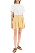 Isabel Marant Etoile Women Jorena Honey Embroidered Laced Short Mini Skirt M 38 - £74.97 GBP