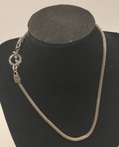 Silver Toned Chain Necklace with Toggle Clasp - £6.20 GBP