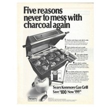 Kenmore Gas Grill Print Ad Vintage 80s Retro Outdoor BBQ Sears - £9.00 GBP
