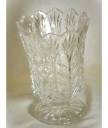 Footed Lead Crystal Hurricane Candle Holder or Vase Bleikristall - £31.06 GBP
