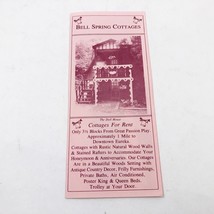 Bell Spring Cottages Brochure 1990&#39;s Eureka Springs Arkansas - €5,87 EUR