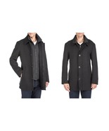 Braveman Men&#39;s Classic Fit Wool Blend Bibbed Top Coat XL Black - £76.47 GBP