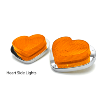 Orange / Amber LED Heart Shape Side Marker Indicators (Pair) - £41.68 GBP+
