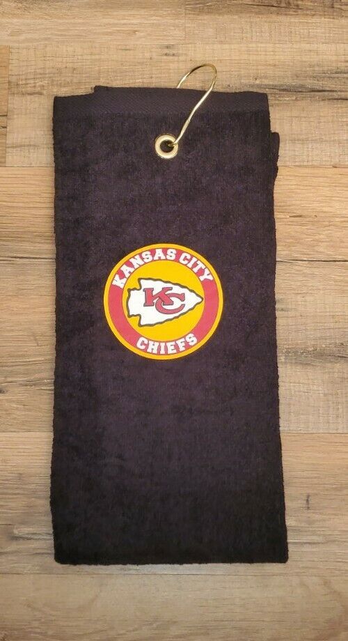 Kansas City Chiefs Golf Sport  Towel 16x26 Black - $15.70